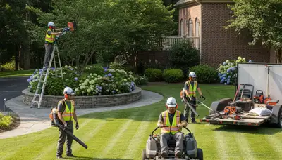 Palm Harbor, FL tree trimming crew providing professional landscaping and tree care services