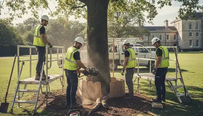 Palm Harbor, FL arborist installing root protection for healthy trees and property safety