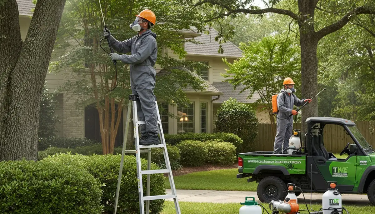 Professional tree service crew providing yard care in Palm Harbor, FL