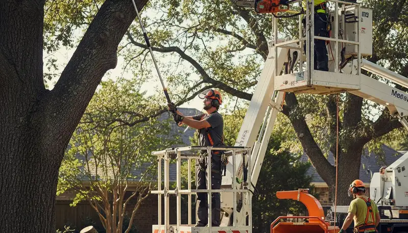 Arbor Tree Care pruning tree branches in Palm Harbor, FL to improve tree health and storm safety