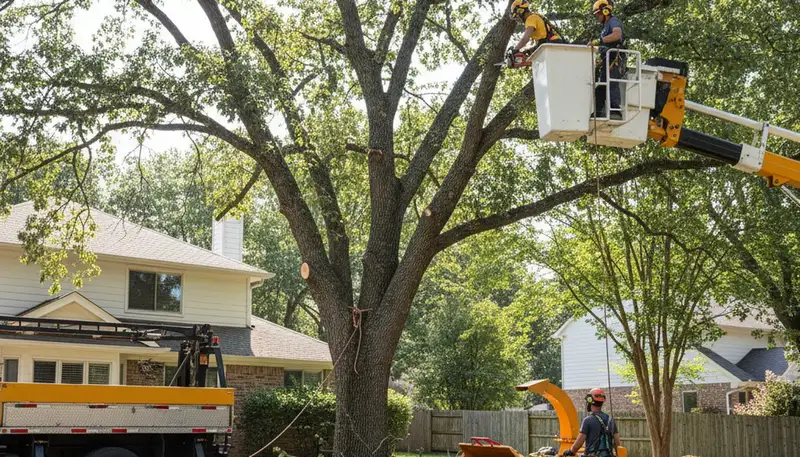 Palm Harbor, FL arborist pruning a tree to improve health and storm safety
