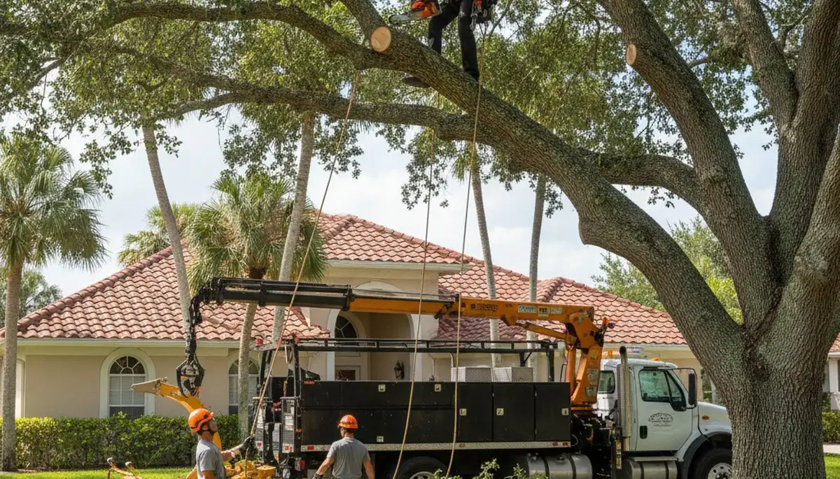 Tree service crew in Palm Harbor, FL providing professional tree trimming and removal services