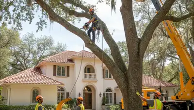 Tree service crew in Palm Harbor, FL providing professional tree trimming and removal services